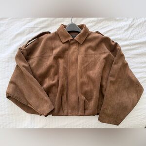 Zara Chocolate Brown Suede Jacket
